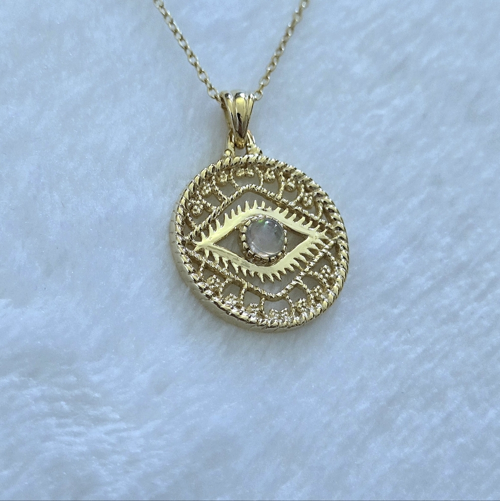 Shivam Ethiopian🇪🇹 Opal Evil😈 Eye👁️  Pendant Necklace - NWT - Picture 5 of 15